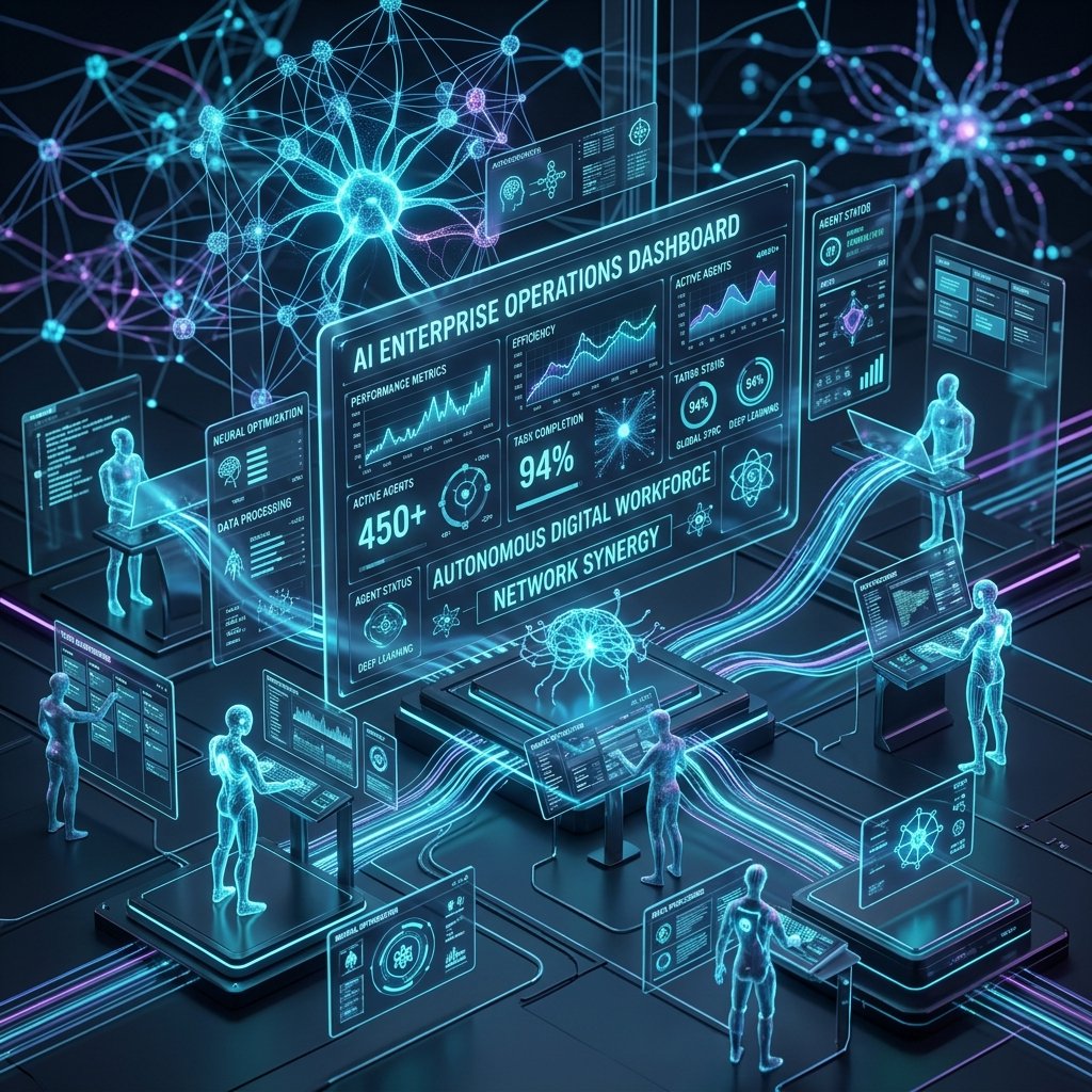 Autonomous AI Workforce Illustration