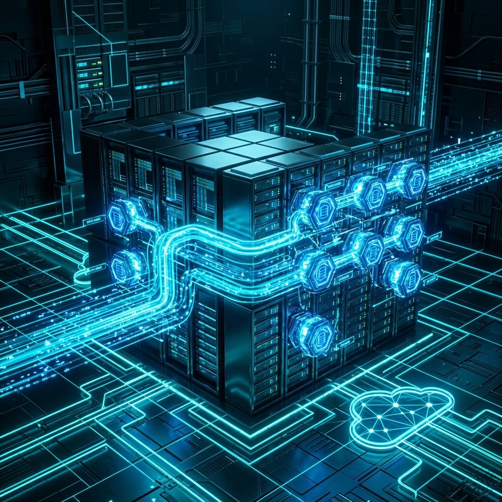 Infrastructure and Cloud Services Illustration